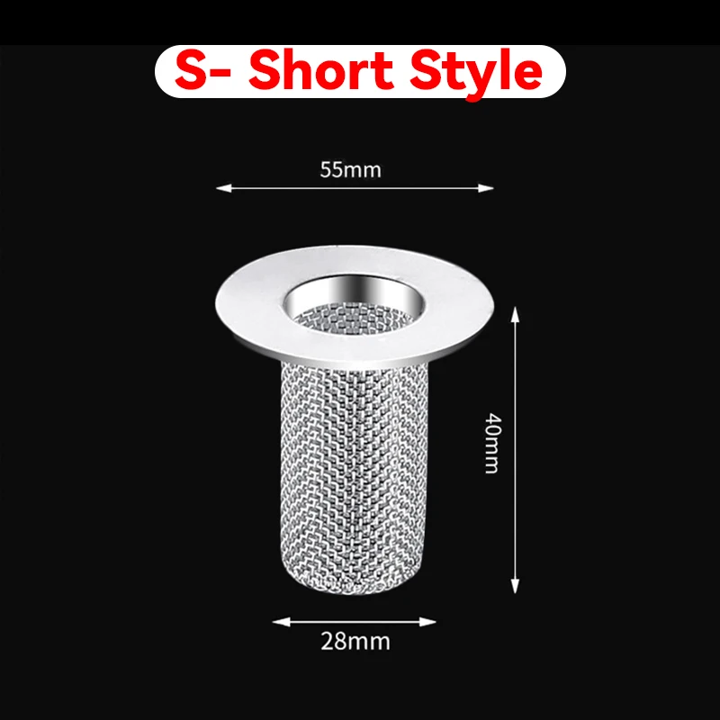 Köksavlopp i rostfritt stål filternät handfat anti-igensättning badkar hårfångare dusch läckagenät sil badplugg verktyg: Reste sig / 78.5mm