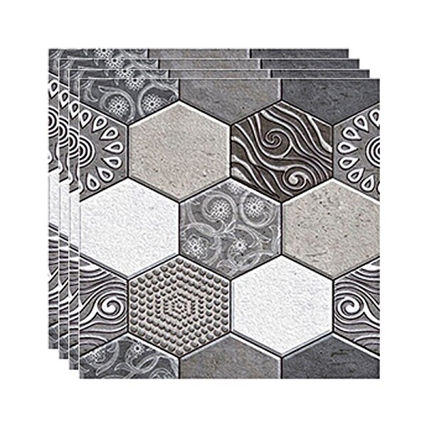 Självhäftande kök backsplash kakel tegel tapet 3d vintage pvc vägg klistermärke paneler för badrum väggar dekor vattentät: 4 st