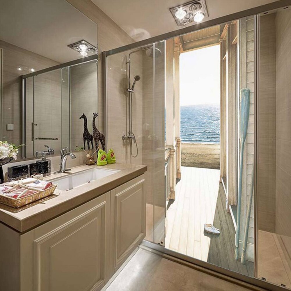 3D Door Sticker European Style Wall Mural Art Wallpaper Poster Door Stickers Self Adhesive Removable Home Door Decals Bedroom