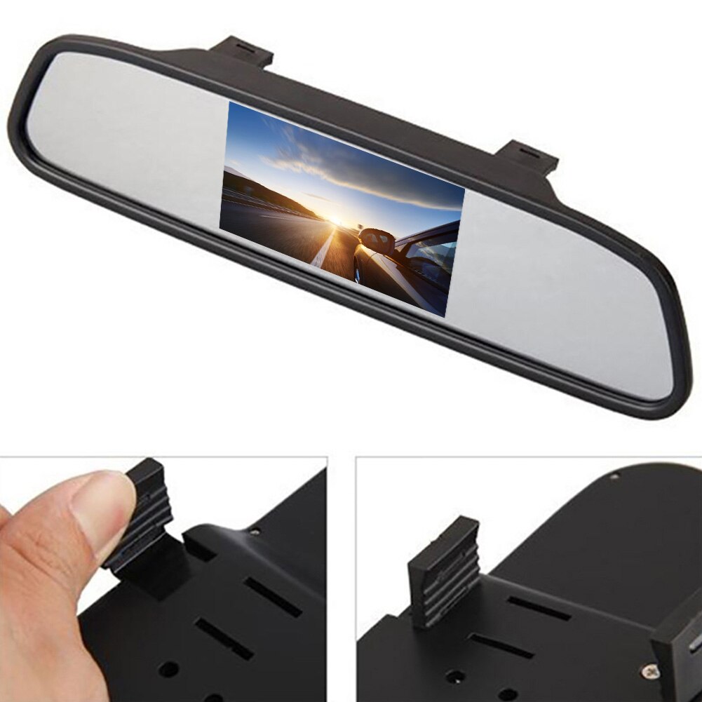 4.3 inch Car Mirror Monitor Auto Parking System with Waterproof Night Vision CCD Backup Rear View Camera Automobile Accessories