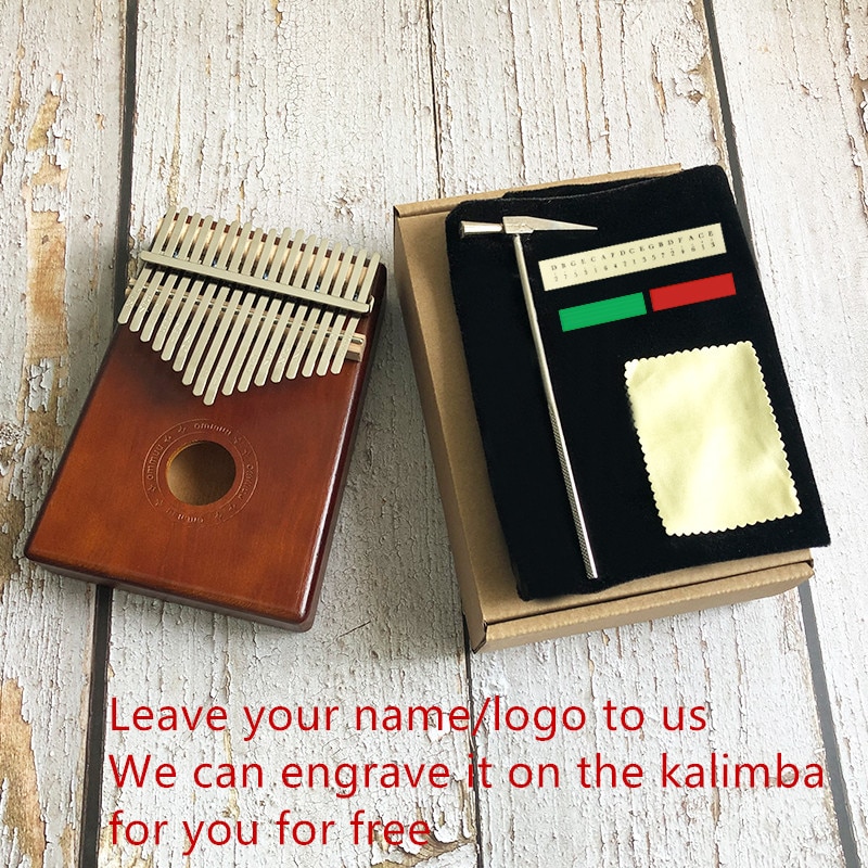 Kalimba africano de 17 teclas, Piano de pulgar de madera maciza, Sanza Mbira, Calimba, instrumento Musical de madera