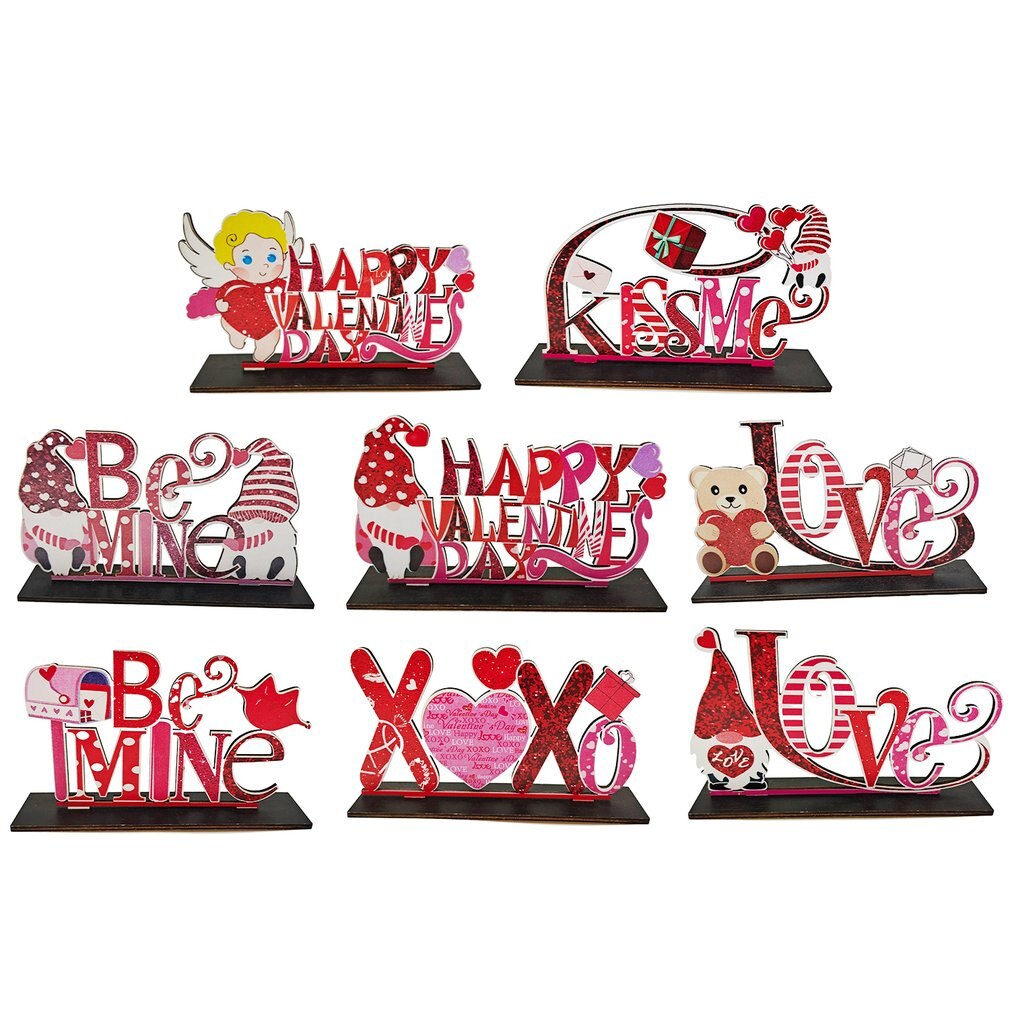 Panneau de Table en bois pour la saint-valentin, décoration romantique, centre de Table, lettre de mariage, pour la saint-valentin