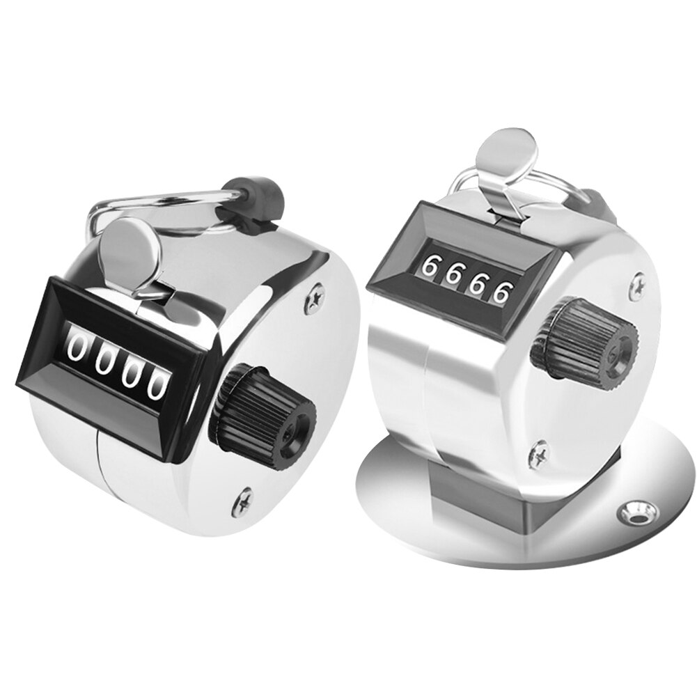 4 Digit Number Mini Hand Held Tally Counter Manual Counting Golf Clicker Small Mechanical Training Timer Counter Tools
