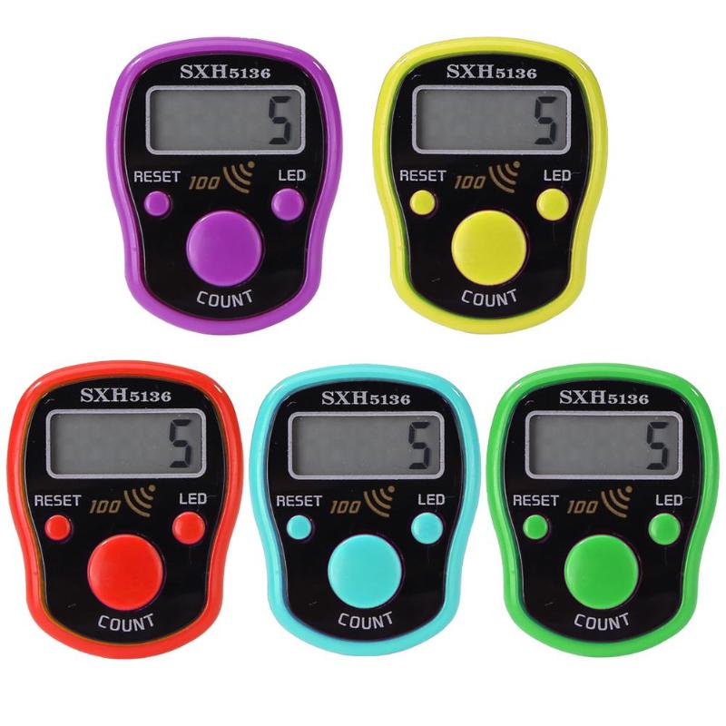 0-99999 pantalla LCD contador de dedos LED luminoso contador de Cuentas electrónico