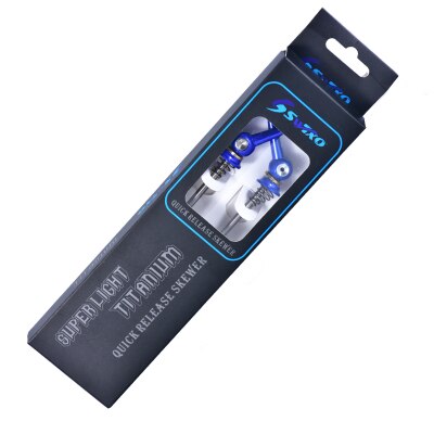 1 Pair Bicycle Bike Wheel Hub Quick Release QR Front Rear Axle Skewer 49g Red Black Titanium alloy Bicycle Skewer SWTXO: blue