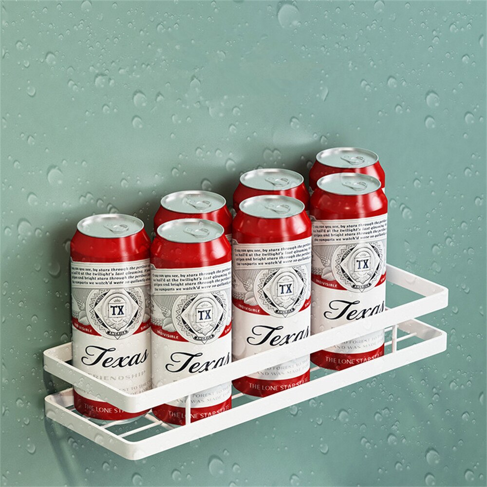 Nordic Bathroom Shelves No Punching Strong Load-bearing Sundries Storage Rack Multifunctional Kitchen Spice Bottle Organizer