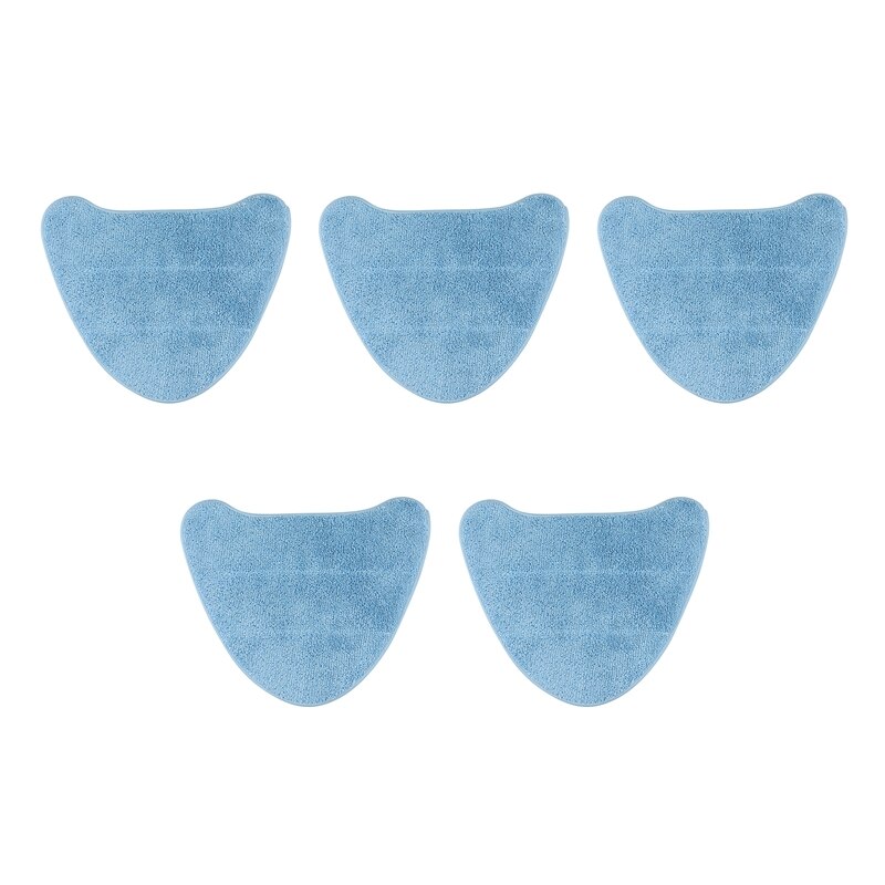 ! 5Pcs Herbruikbare Microfiber Pads Wasbare Doek Pad Voor Vax Stoom Mop Blauw