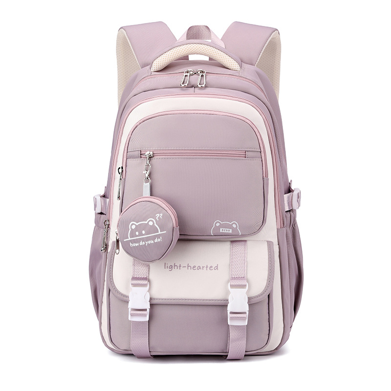 Mädchen-schulrucksack, schultasche, Laptop-Rucksack für Teenager, freizeit-reiserucksack, büchertasche, wasserdichter freundlicher-schulrucksack: Beige