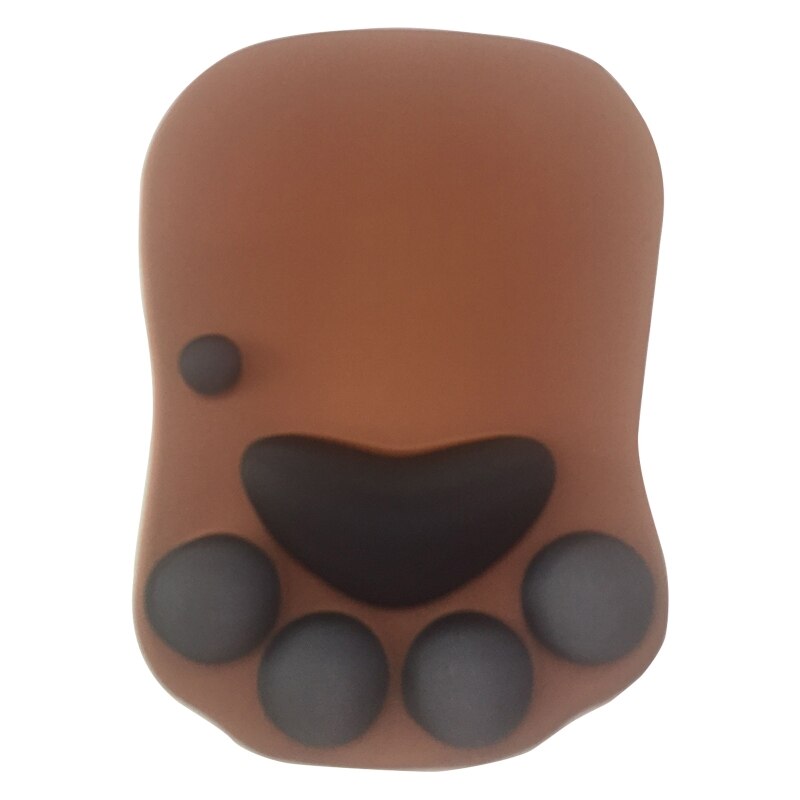 3D Mouse Pad Anime Silicone Cat Paw Mouse Pad Wrist Rest Support Memory Foam Mat L4MD: coffee