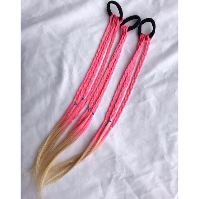 75m/bag Rainbow Color Hair Rope Styling Tool Magic Braid Tail Hair Braid Ponytail Styling Rope Maker for Girls Hairstyle: Hair Band