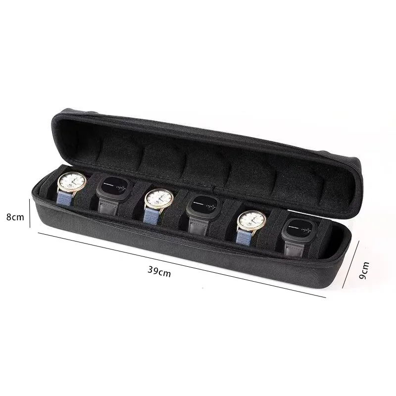 Organizador de caja de reloj para hombres o mujeres, estuche de viaje para relojes, soporte de exhibición portátil para relojes de pulsera y relojes inteligentes: orange