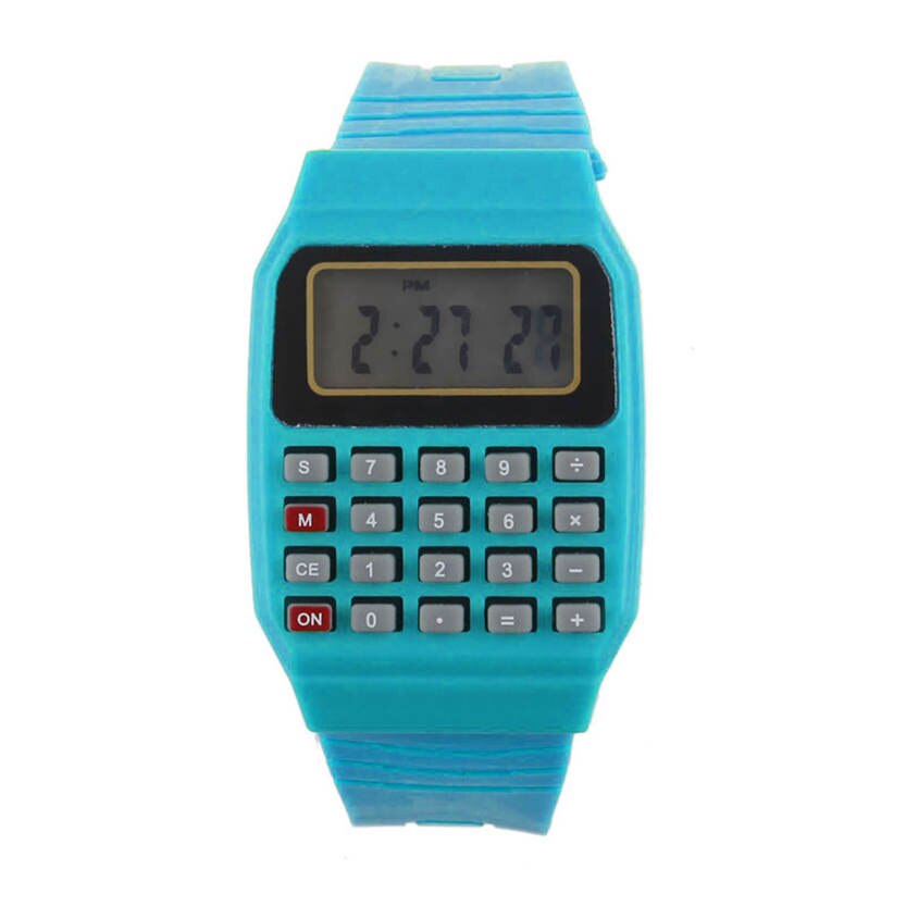 Del Unsex Silicone Multi-Purpose Date Time Electronic Wrist Calculator Watch Aug 29