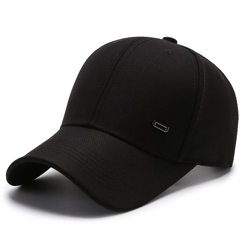 Fs 2022 Zomer Bruin Baseball Caps Voor Vrouwen Volwassen Mannen Cap Ademend Outdoor Sport Katoen Golf Hoed Pet: Black Baseball Cap