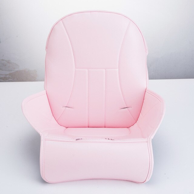 AAG PU Baby Chairs Cushion Pad Soft Sponge KidsHighchair Cushion Pad Mat Child Feeding Dining Chair Seat Cushions Pads Booster: MAAG619-pink