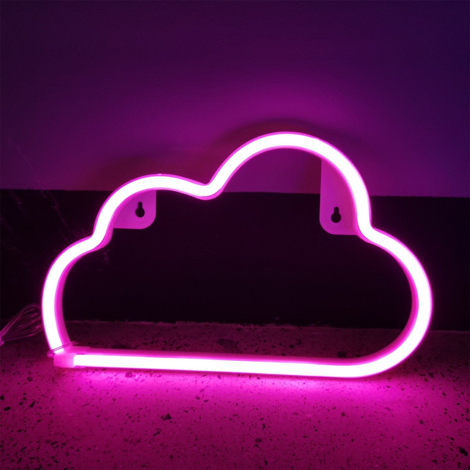 Led Cloud Neon Light Sign Night Lamp Muur Art Decoratieve Kamer Party Decor Ondersteuning En: Pink 