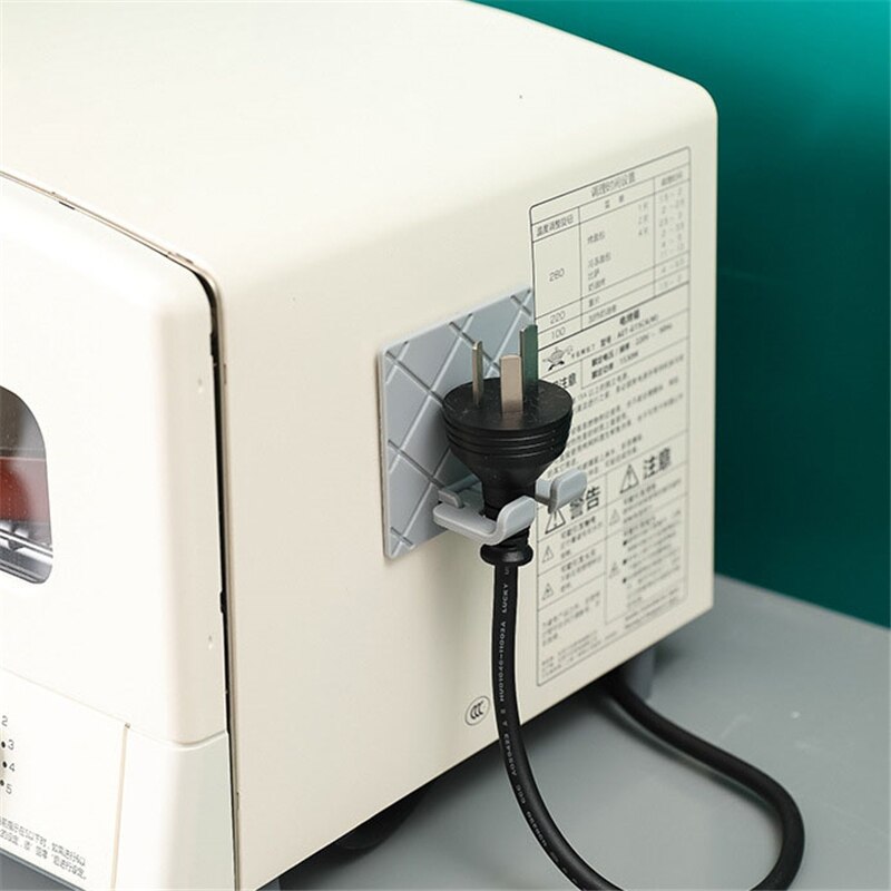 Multi-purpose Hooks Strong Adhesive Power Plug Socket Hanger Holder Wall Hanging Hook Folding Kitchen Bathroom Storage Hook Rack