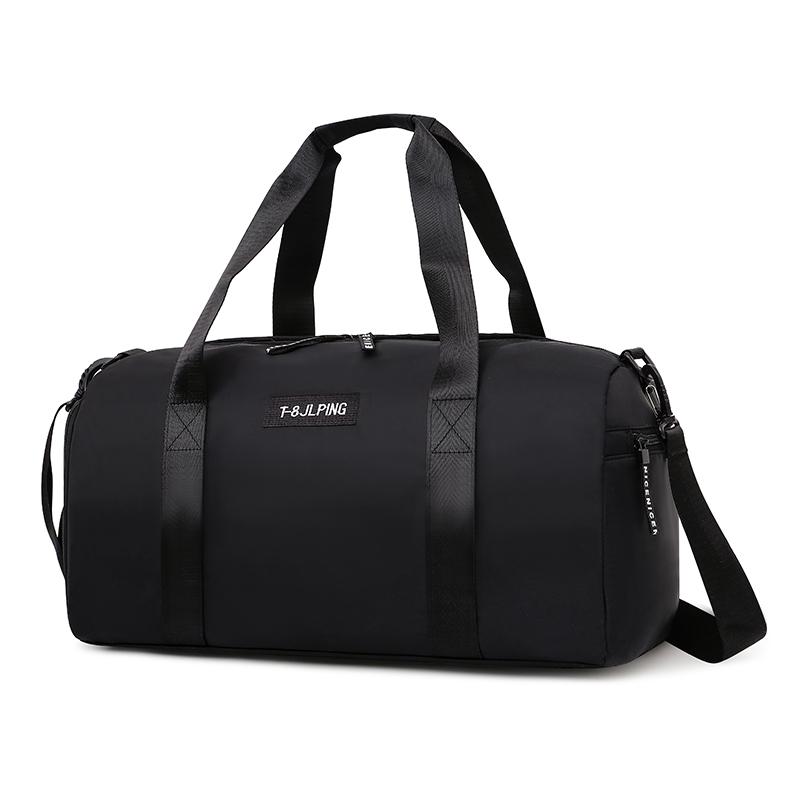 Oxford mænd rejse cross body taske stor kapacitet mandlig tøj opbevaring skuldertaske hombre bolsa de deporte con: Sort