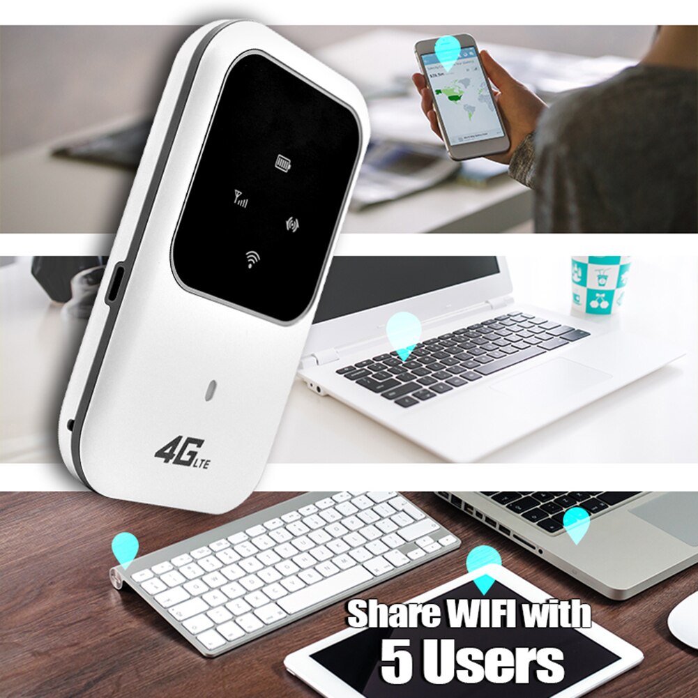 4G Wireless Router Mobile Broadband Portable Wi-Fi car Sharing Device SIM Card Slot LTE MIFI Hotspot Modem 100Mbps