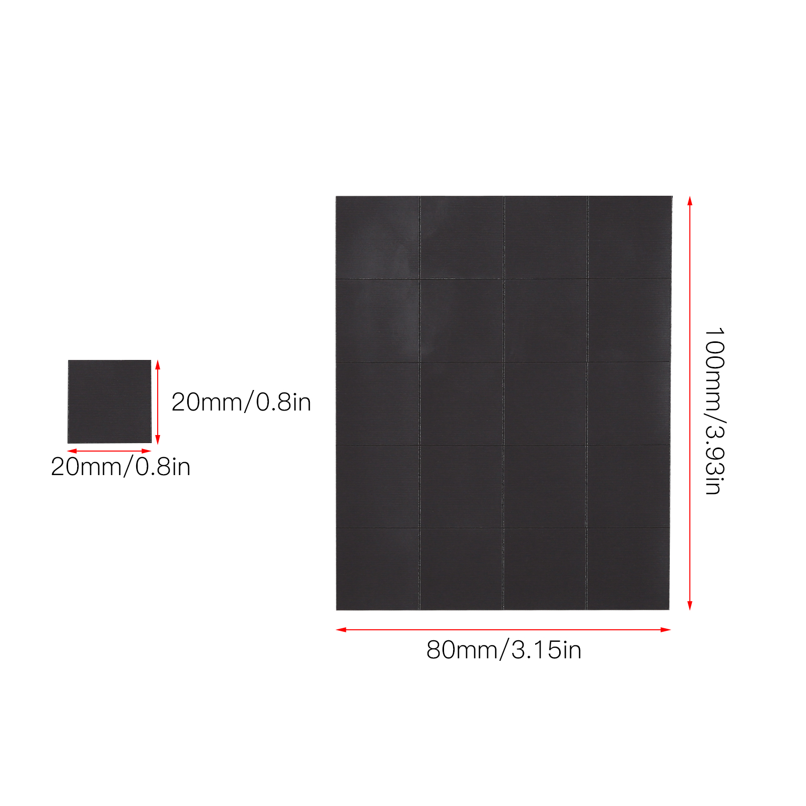 60/140 Stuks Zelfklevende Magnetische Pleinen 20X20Mm Met Sterke Lijm Voor Diy Ambachten Foto Schema visitekaartje