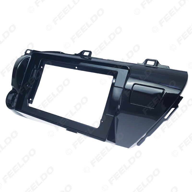 FEELDO Car Audio Radio 10.1&quot; 2 Din Fascia Frame Adapter for Toyota Hilux (LHD) CD/DVD Player Stereo Panel Dash Trim Kit