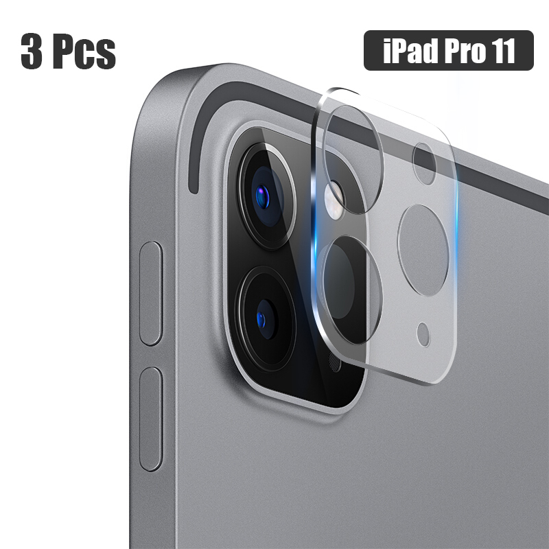 Szkło hartowane folia ochronna dla 2021 iPad Pro 11 12.9 mini 6 2020 powietrza 4 10.9 10.2 7/8/9th gen z powrotem Film z kamery: 3Pcs iPad Pro 11