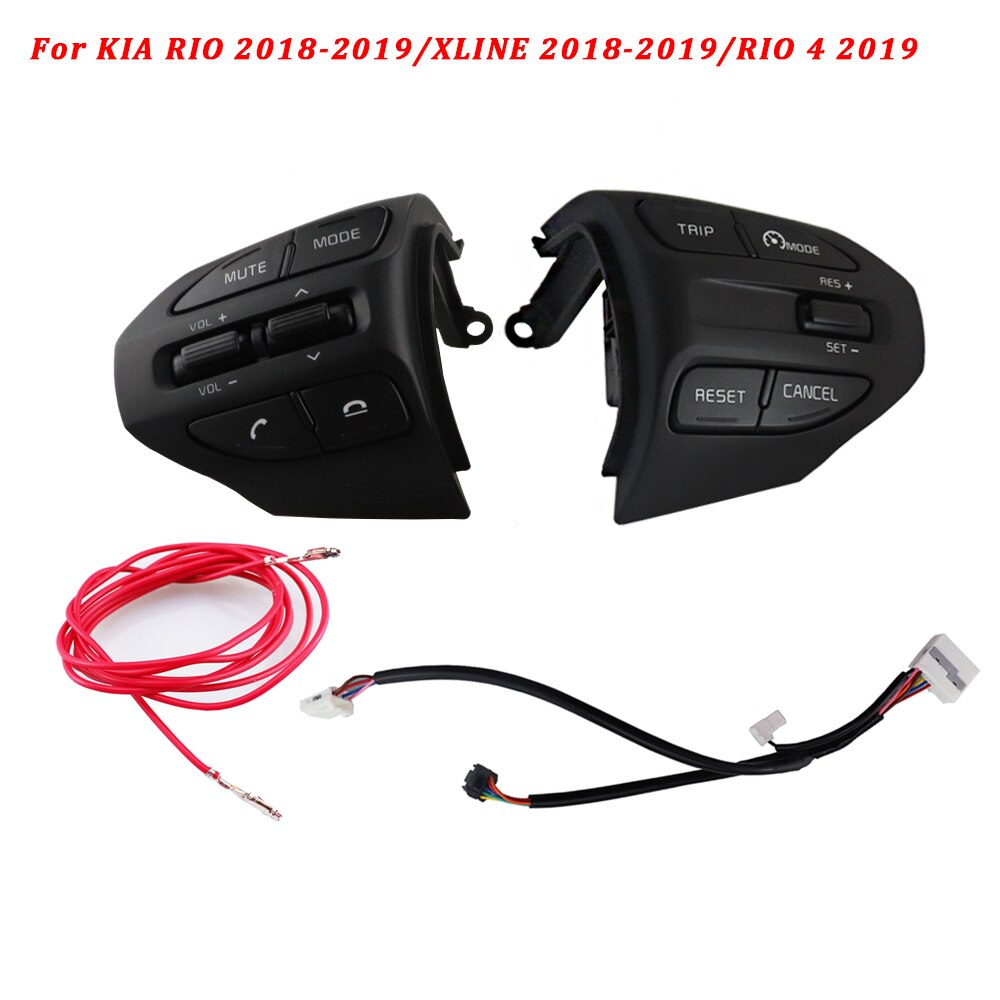 Pre kia  k2 rio ikslain august x-line luxe red line na volante tlačidlo tempomatu bluetooth audio telefón prepínač hlasitosti auto: K2- b lrc