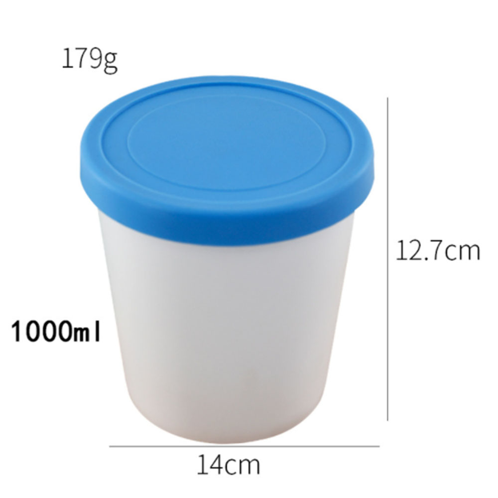 Ice Cream Cups Container Dessert Freezer Storage Cup Tub Lid Containers Plastic Round Tubs Dessert Food Storage Container