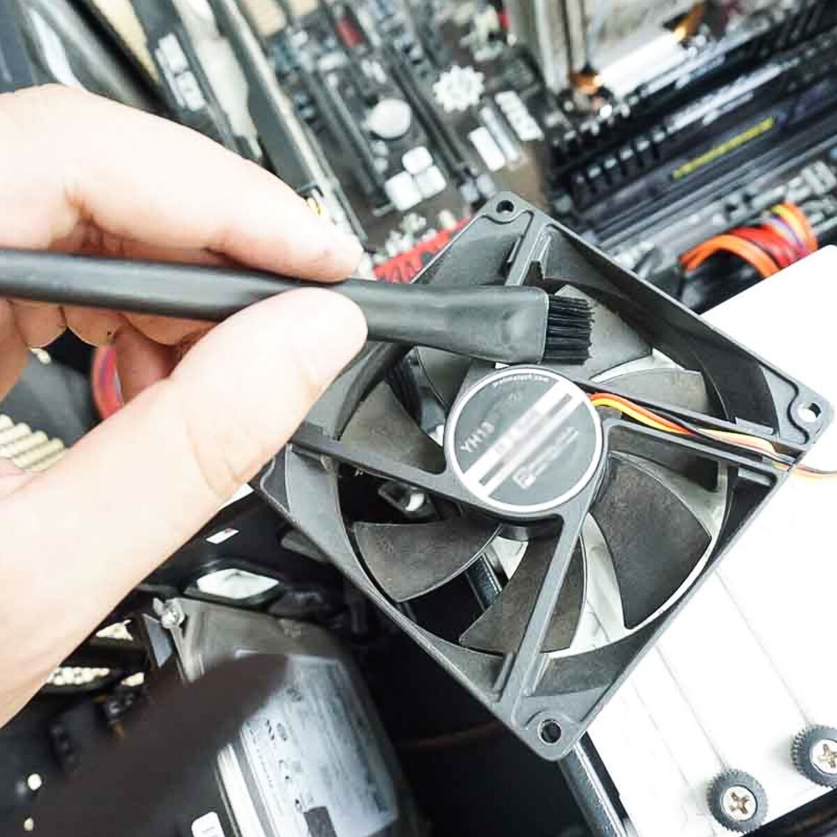 Cepillos antiestáticos 8 en 1 con mango de plástico portátil, Kit de cepillo de limpieza de nailon para teclado, limpiadores de ordenador y teléfono