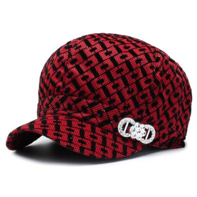 Siloqin dame newsboy caps høst dame lue snapback cap kvinne trend hip hop cap sløyfe rutete solhatt: Farge -4