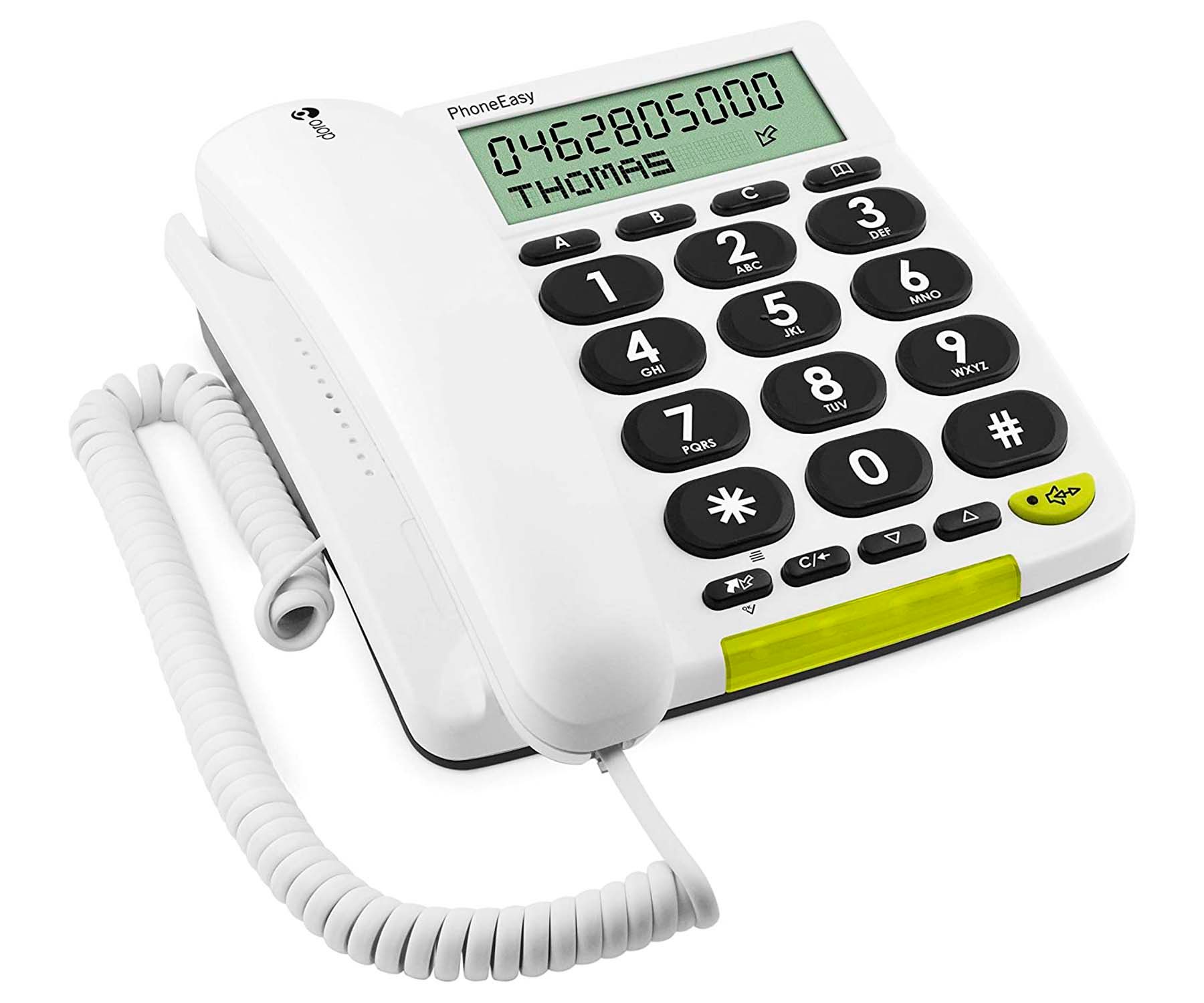 DORO PHONE EASY 312CS BLANCO TELÉFONO FIJO CON CABLE PANTALLA ALTAVOZ MANOS LIBRES