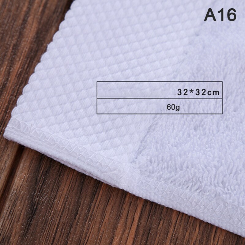 Soft White Cheap Face Towel Small Hand Towels Square White Kitchen Towel Hotel Restaurant Kindergarten Cotton Towel: A16