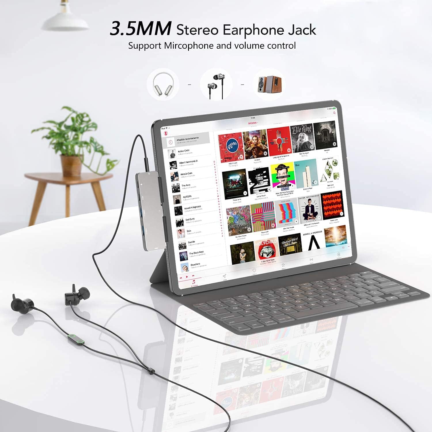 USB C HUB für iPad Pro 11/12,9 Zoll, Adapter für iPad Air 5,6 in 1 iPad Pro Hub Dockingstation mit 4K HDMI, 3,5 mm Kopfhöreranschluss