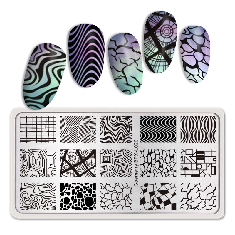 BORN PRETTY Leopard Stamp Plates for Nails Stainless Steel Square Print Animal Skull Image Nail Stamping Plates Templates: BPXL020