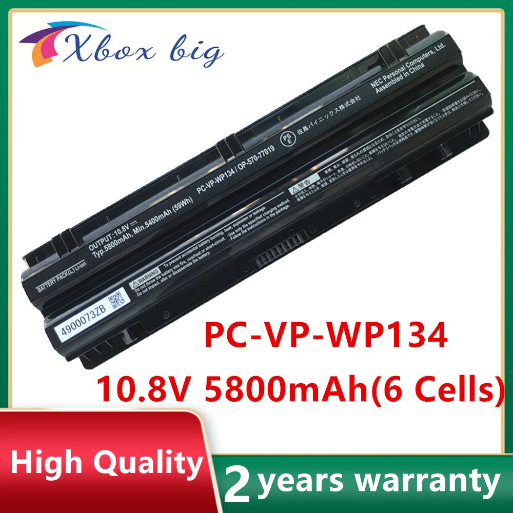 Batería para ordenador portátil, pila para PC-VP-WP135 NEC OP57077018 OP57077019 VK24L VK30H VK27M VK25L VJ30H 2Z00119ZA, nueva, PC-VP-WP134