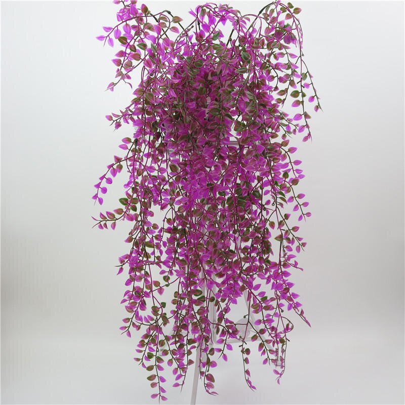 Plante artificielle suspendue en rotin, fausses fleurs suspendues pour décoration murale intérieure | Leroy Merlin