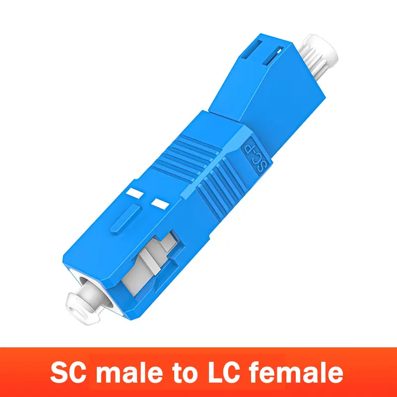 Adaptador SC para LC Fêmea com Acoplador de Cabeça Quadrada Pequena, Adaptador Conversor de Fibra Óptica FC Macho para LC Fêmea com Caneta de Luz Vermelha: Bege / 1Peso