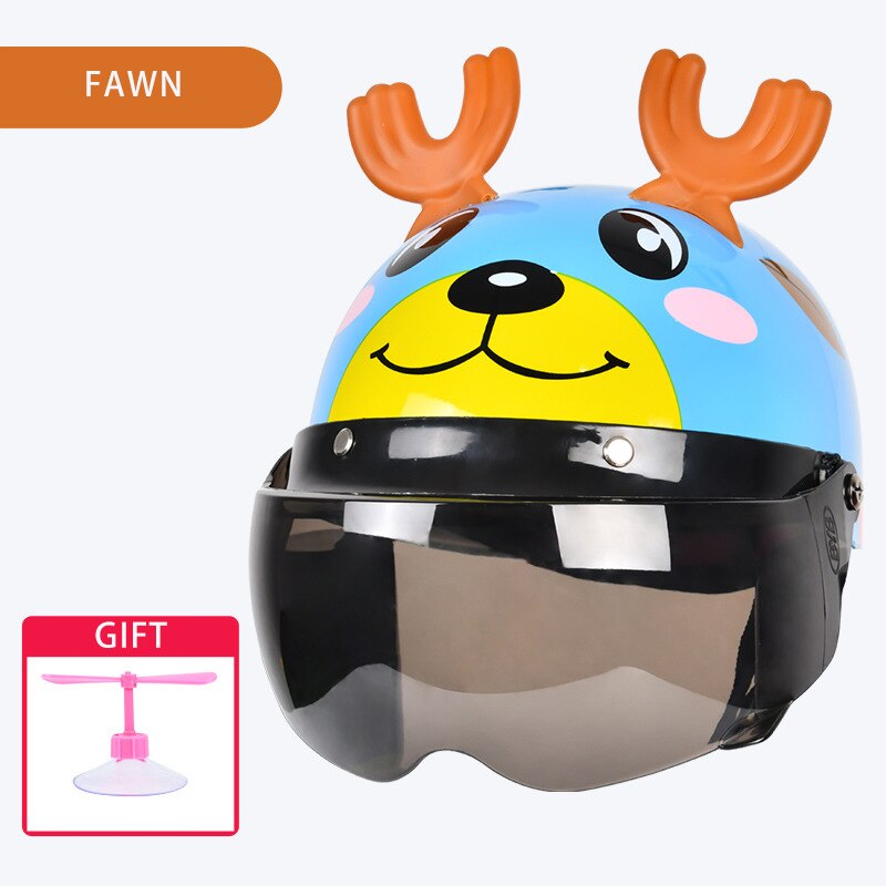 GOPLUSS Kid Safety Bike Helmets High Density PC Cartoon Skating Child Cycling Riding Kids Bicycle Helmets Skiing Safety Helmet: Fawn