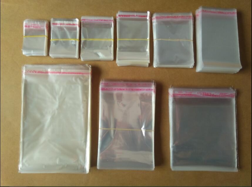 1000pcs/lot opp bag self adhesive clear transparent bags for jewelry Plastic baggies self sealing plastic packaging bags