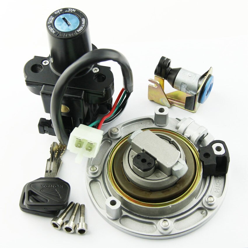 Motorcycle Keyed Fuel Cap Kit Ignition Switch For Honda CBR600 CBR600F PC35 F4 F4I 35010-MBW-600 35010-MBW-682 35010-MBW-A11