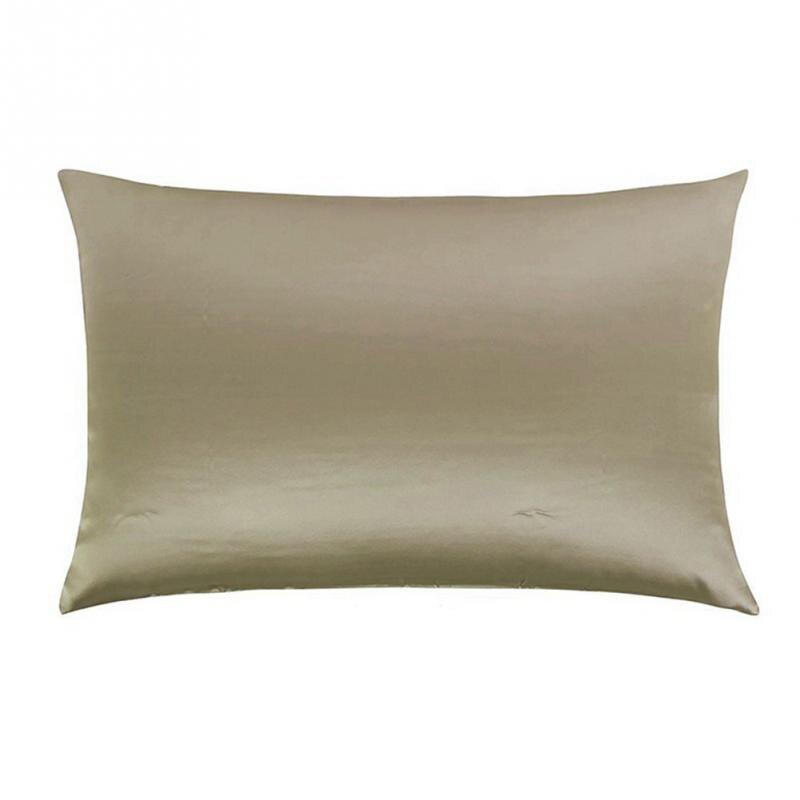 100%  moerbei zijden kussenslopen bovenste kussensloop 1 pc kussenslopen zijden kussenslopen 51cm x 76cm 13 kleuren om uit te kiezen 8: Khaki