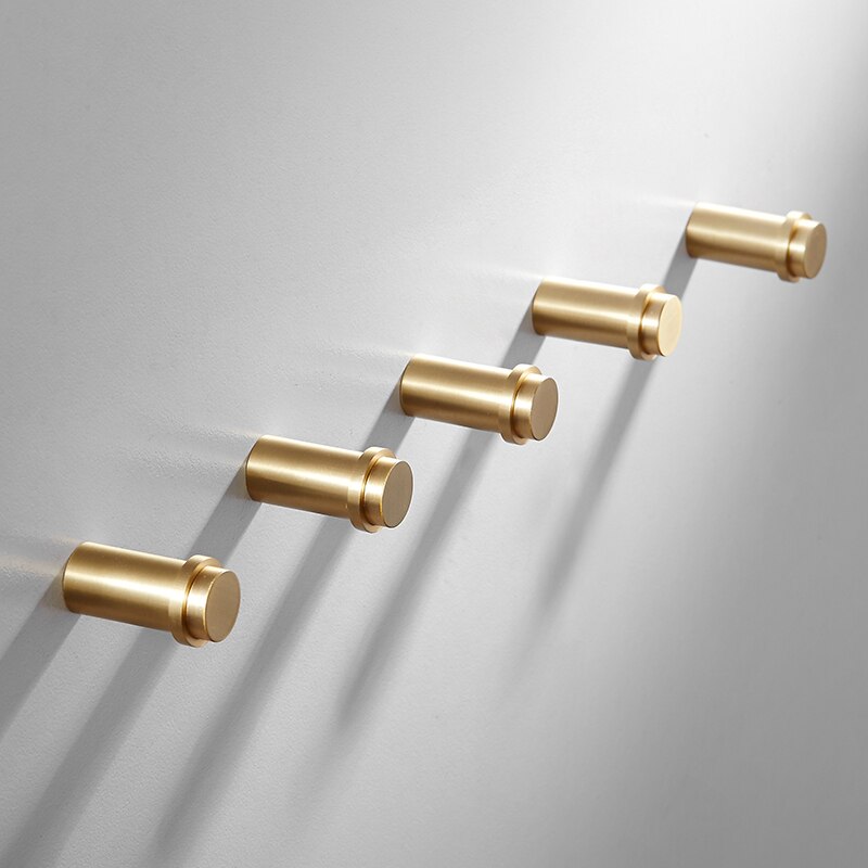 Messing haak geborstelde kleedhaken kledinghaak wandmontage badkameraccessoires messing kledinghanger deurhaak