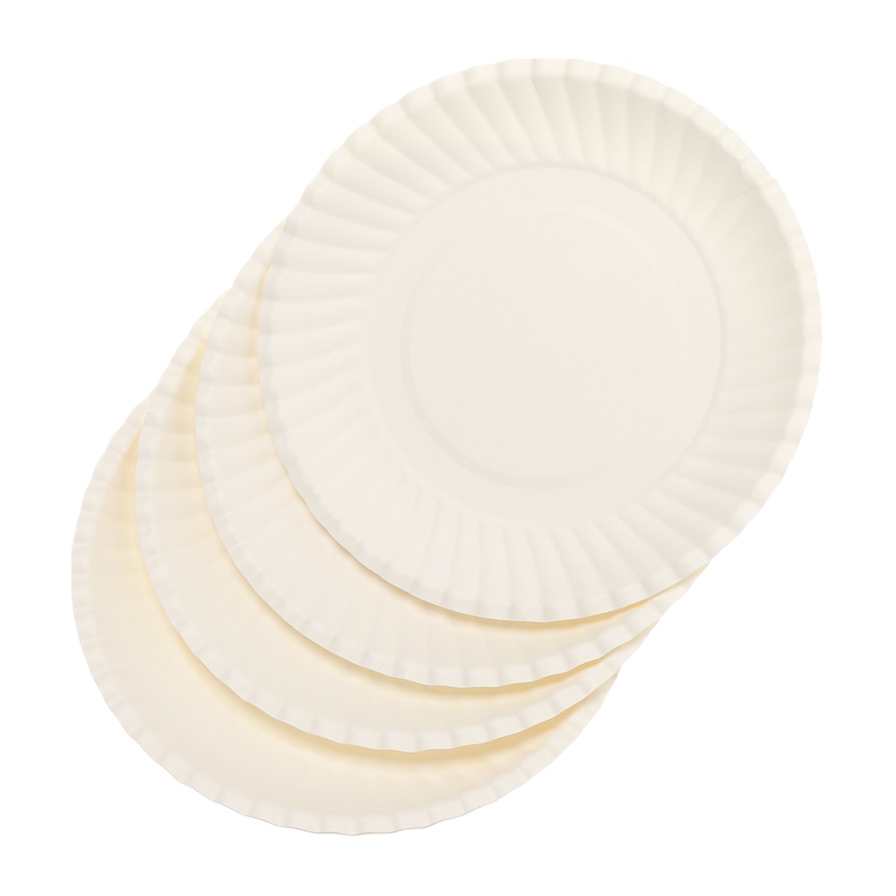 14/15.5/18/23 Cm Wegwerp Borden Wit Papier Disc Kids Verjaardag Platen Baby Shower Wedding Party Cake Pan effen Servies Suppl