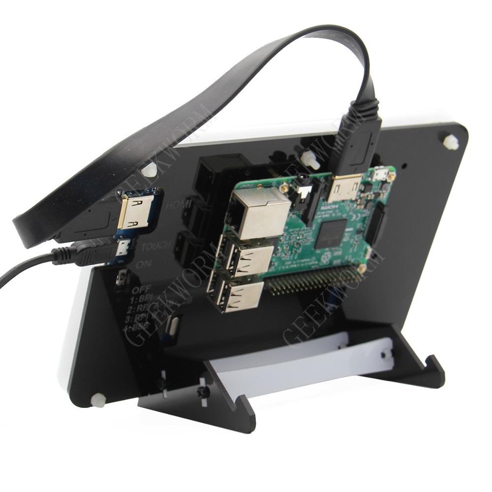 Acryl Stander Voor 7 Inch Hdmi Tft Capacitieve Touch Screen Shield Voor Raspberry Pi 3 Model B En Pi 2