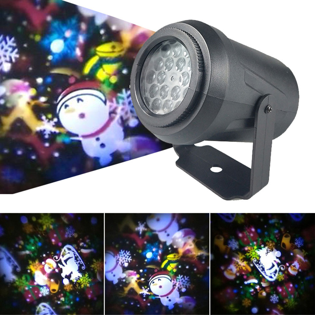 Kerst Patroon LED Projector Kleurrijke Roterende KTV DJ Disco Stage Lamp Waterdichte Outdoor LED Projector Licht Lamp #1203g30
