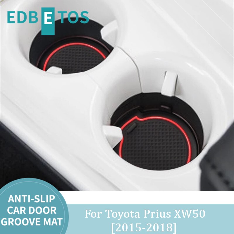 Door Gate Slot Mats Door Mats Fit For Toyota Prius 50 XW50 Center Console Liner Accessories, Non-Slip Anti-Dust Mats