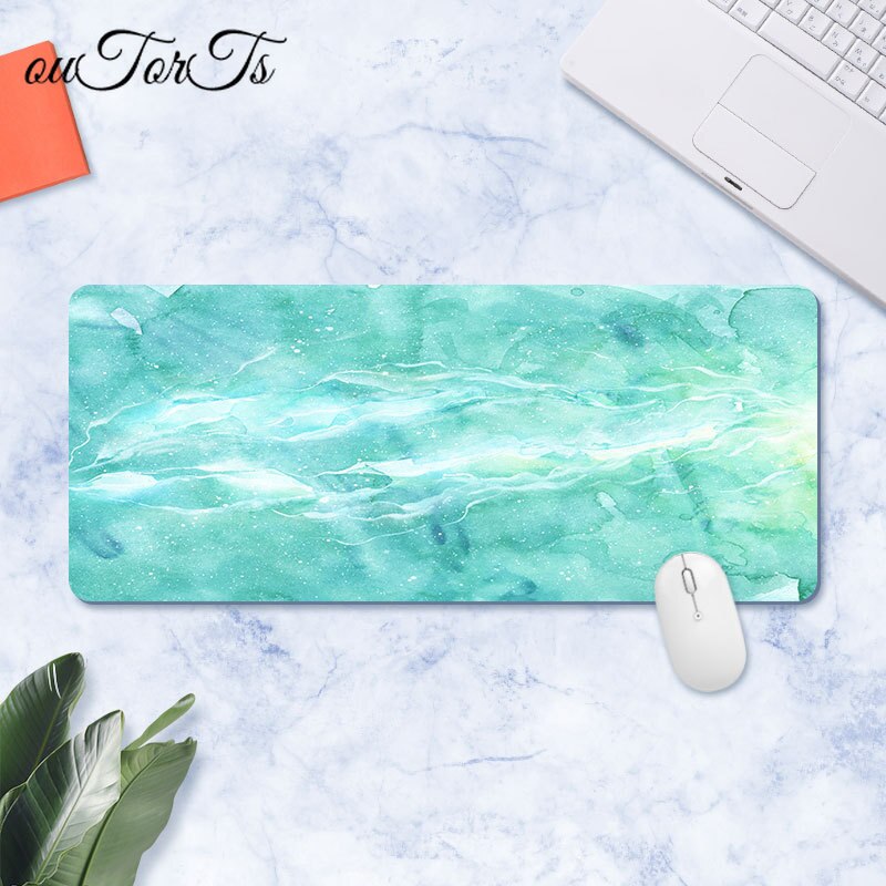 Mouse Pad Gamer Waterproof Large Marble Desk Pad Kawaii Desk Mat Computer Keyboard Table Decoration Cover Gaming Player Mice Mat: 300x800x2mm 9