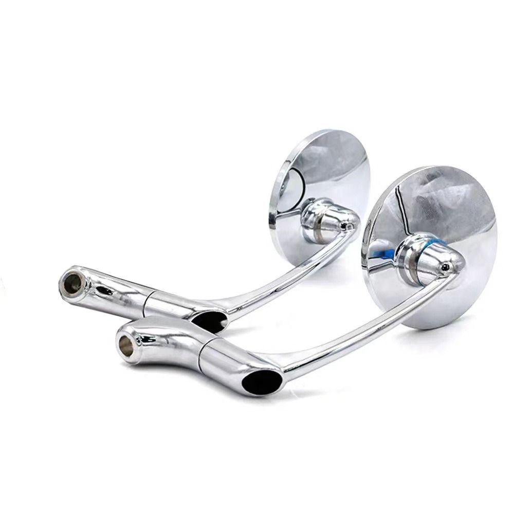 Rétroviseur Rond Rétro pour Moto, Rétroviseurs Latéraux Convexes, Réflecteur Argenté Universel,: Gris foncé