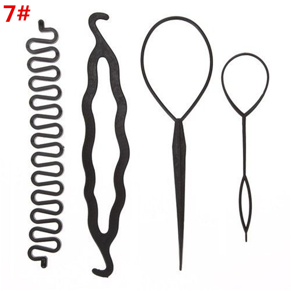 6 Styles Lady French Hair Braiding Tool Weave Braider Roller Hair Twist Styling Tool DIY Accessories: 7