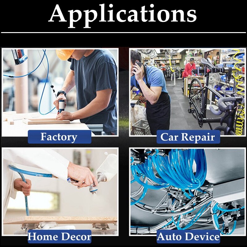 Retail 2m O.D 4~12mm Pneumatic Hose PU Polyurethane Tube High Pressure Compressor Air Hose Soft Pipe