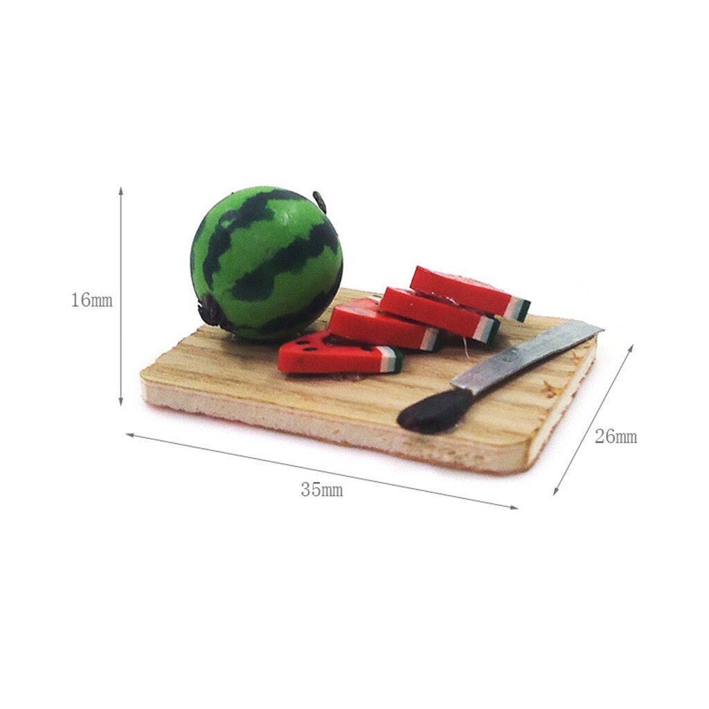 1:12 / 1: 6 Houten Speelgoed Huis Miniatuur Scène Model Keuken Snijplank Simulatie Speelgoed Miniatuur Levendig En Realistische